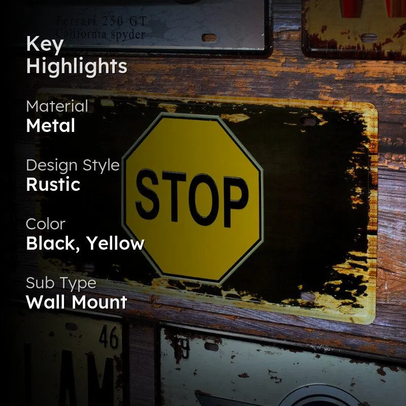 Stop Metal Wall Accent media 2