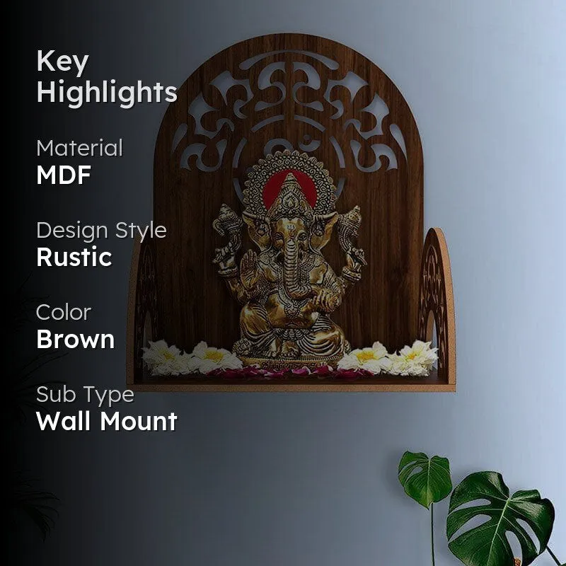 Religious Heaven Door Wall Mandir - Brown media 2