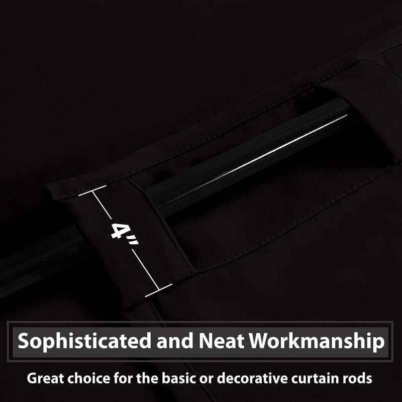 Serein Pleated Curtain Valance (Black) - Set Of Two media 3