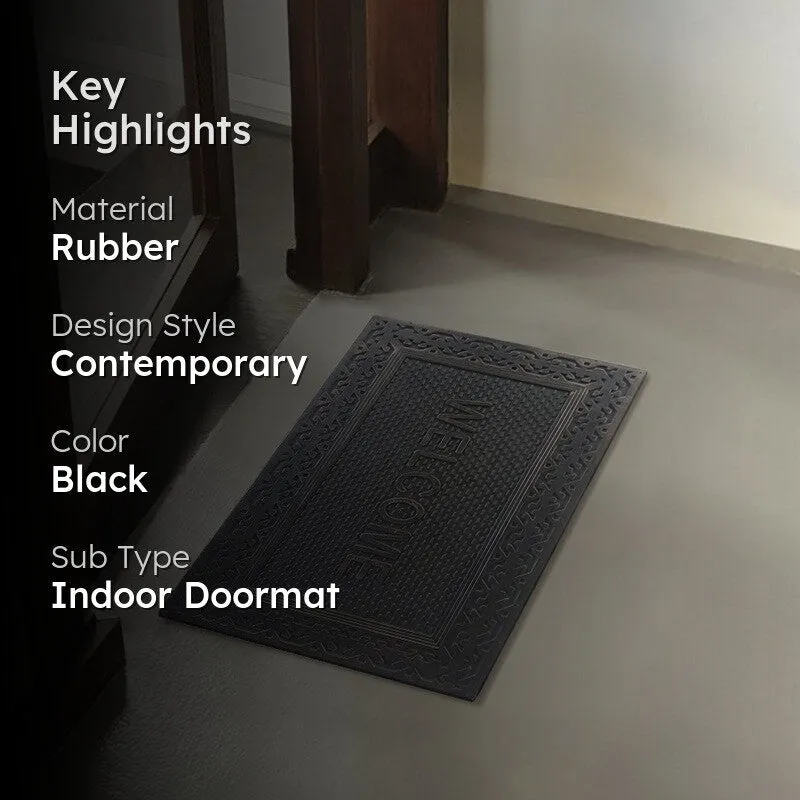 Xilo Abstract Rubber Door Mats - Black media 2