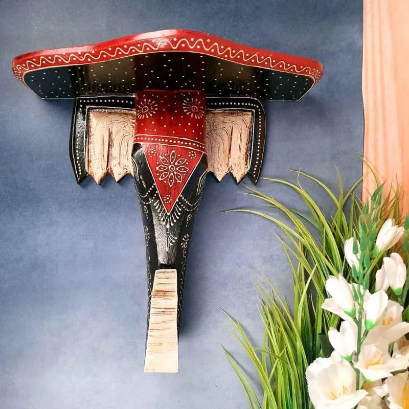 Gajendra Niksha Wall Shelf - Black & Red media 3
