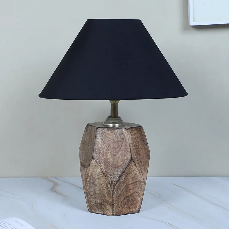 Torou Solid Mango Wood Table Lamp - Black,Brown media 3