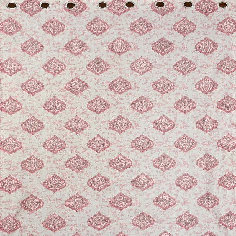 Curtique Printed Curtains (Pink) - Set Of Two media 4