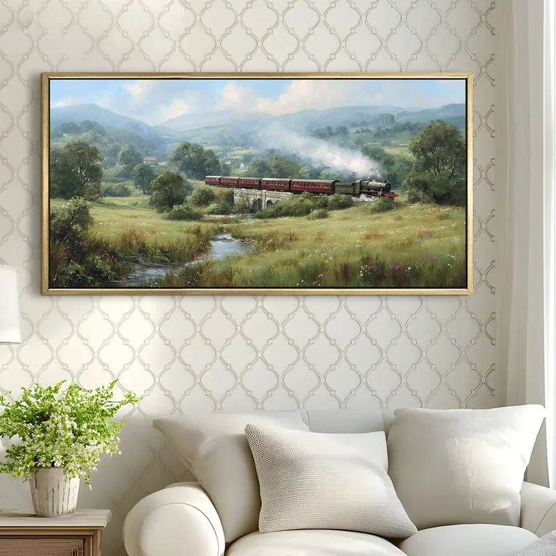 Cloudtrack Canvas Wall Painting With Frame media 4