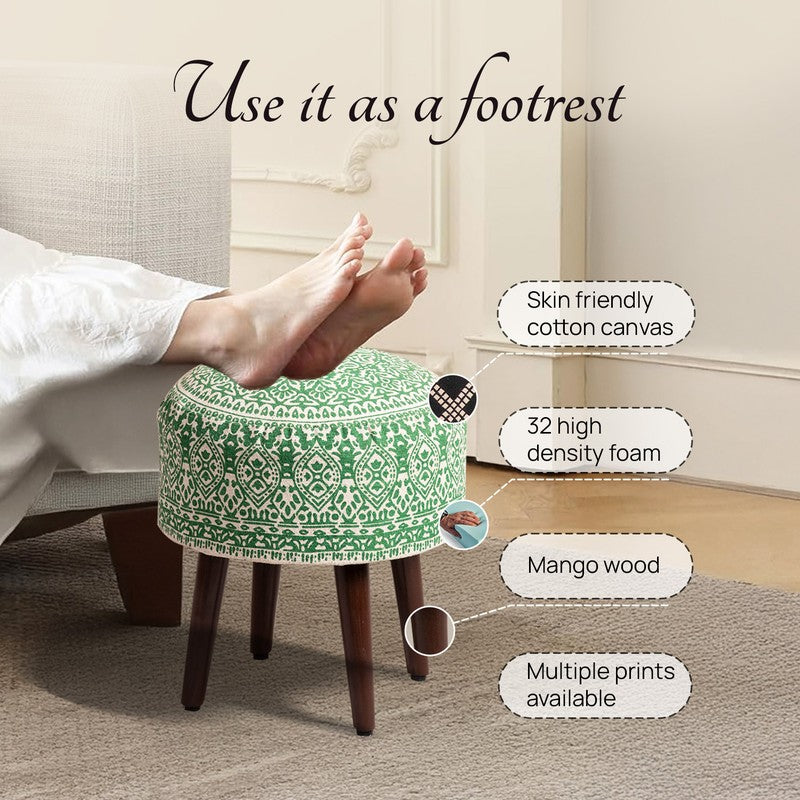 Dona Cotton Ottoman - Green media 4