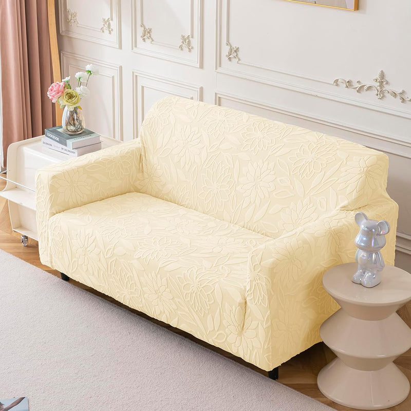Armor Jacquard Sofa Cover - Beige media 4