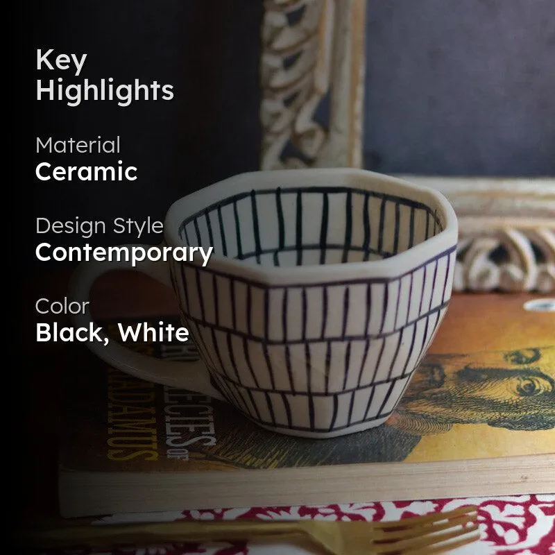 Jury Ceramic Tea Cup (220 mL Each) - Set of Two media 2