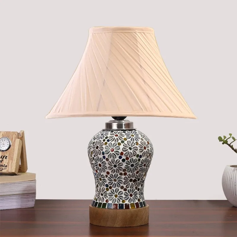 Santora I Pleated Wooden Table Lamp - Multicolor media 4