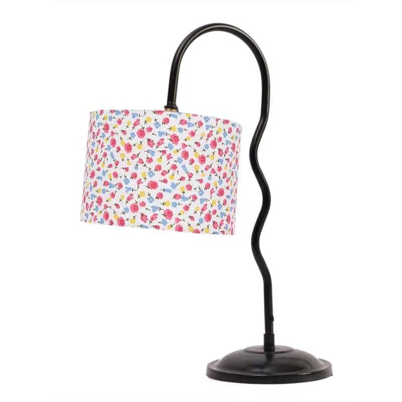 Floral Burst Decorative Glass Table Lamp - Multicolor media 5
