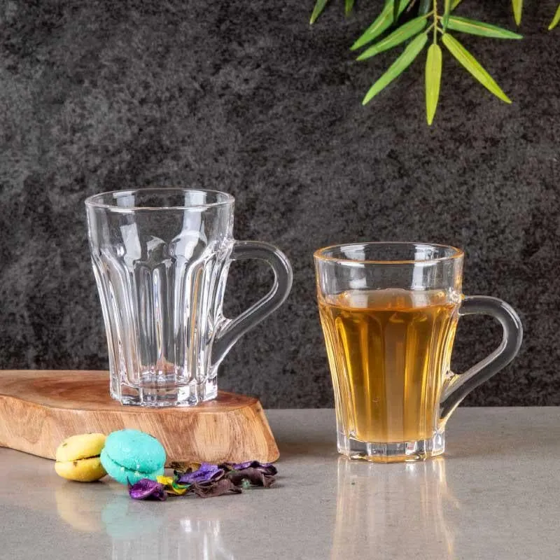 Glassey Glass Tea Cup (160 mL Each)  -  Set of Six media 1