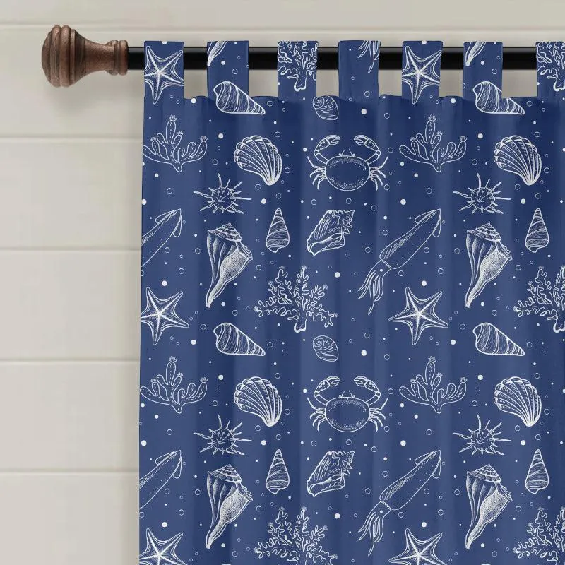 Sea Side Tab Top Medium Width Curtain media 4