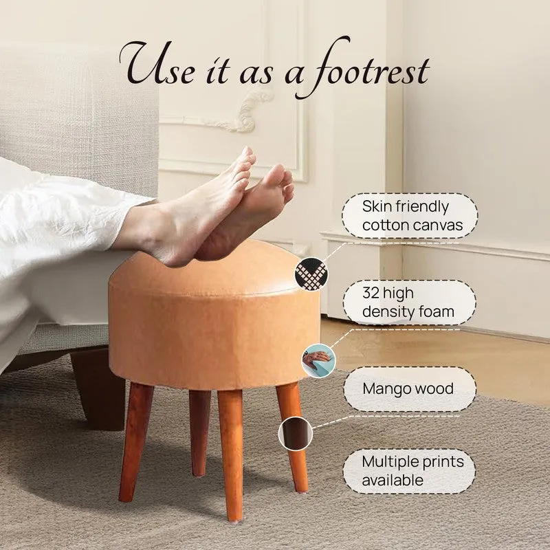 Urban Round Pouf Ottoman - Brown media 4