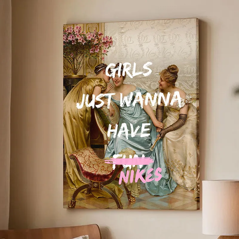 Girls Just Wanna Have Nikes Wall Art media 4