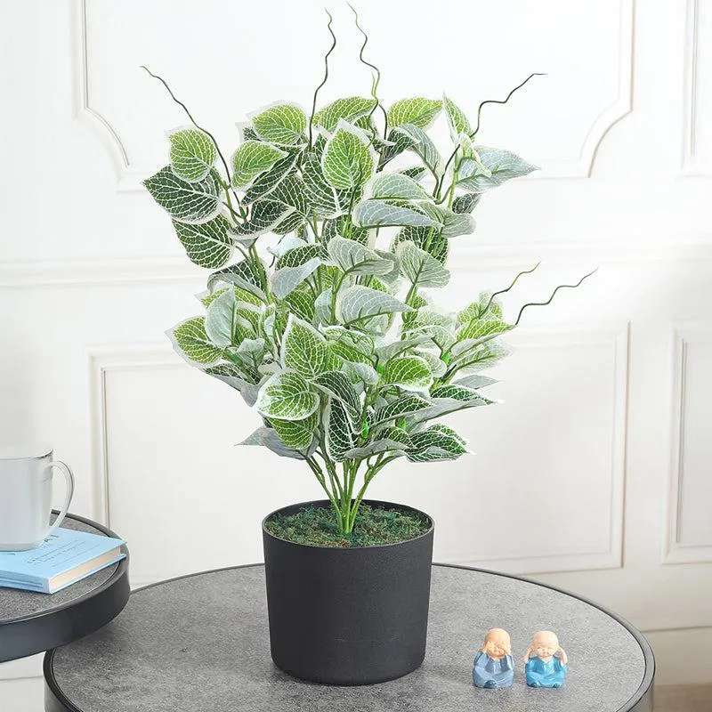 Leafy Reverie Artificial Plant With Black Plastic Pot media 2