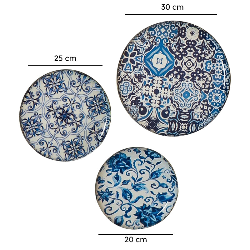 Whispers Of Blue Wall Plate - Set Of Three media 6