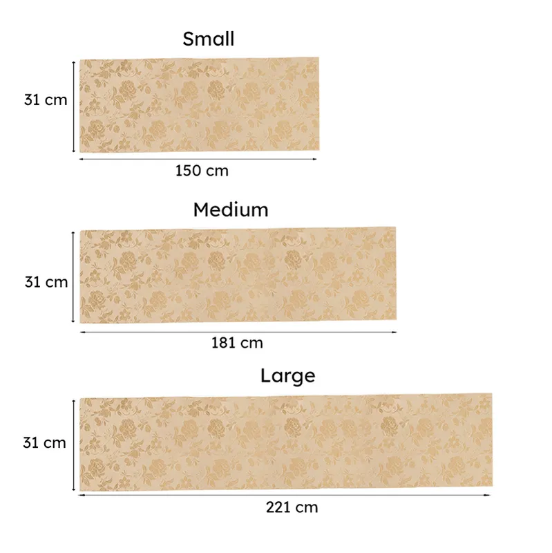 Italian Rose Jacquard Table Runner- Beige media 5