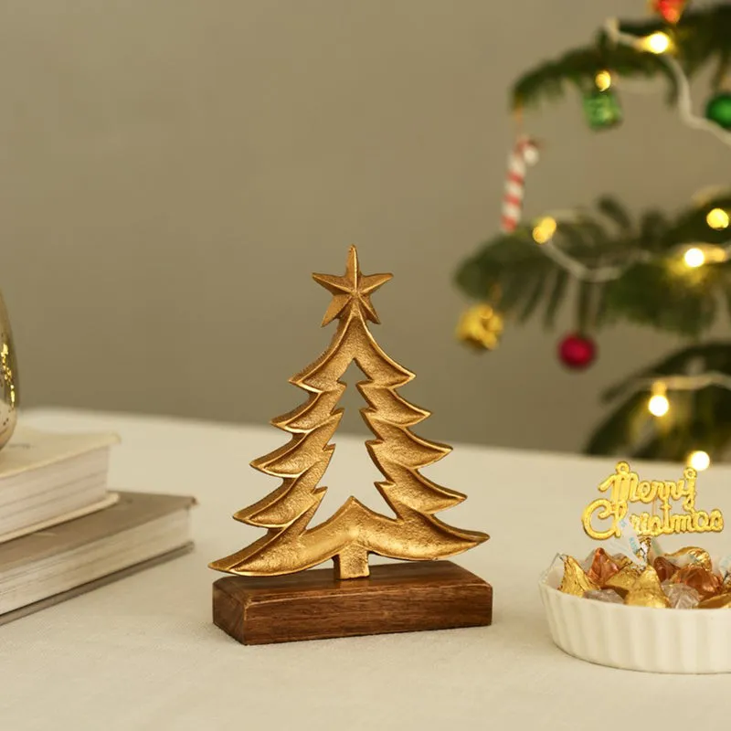 Celestial Aluminum Christmas Tree Showpiece media 1