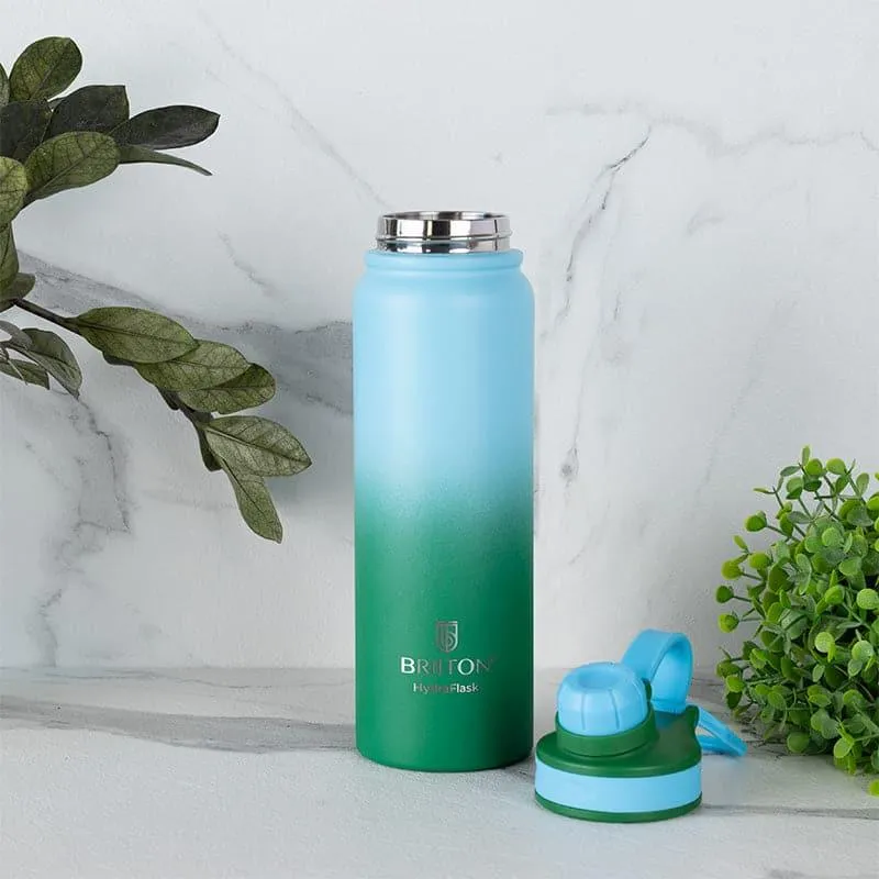 Serene Sip Hot & Cold Thermos Water Bottle (Green & Yellow, 800 mL Each) - Set Of Two media 3