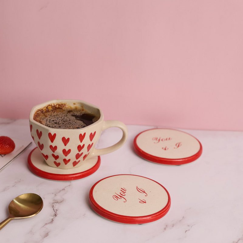 Heart Ceramic Coffee Mug (200 mL) - Two Piece Set media 5