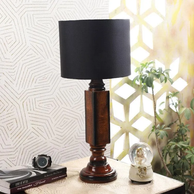 Blace Raul Fabric Table Lamp - Black,Brown media 3