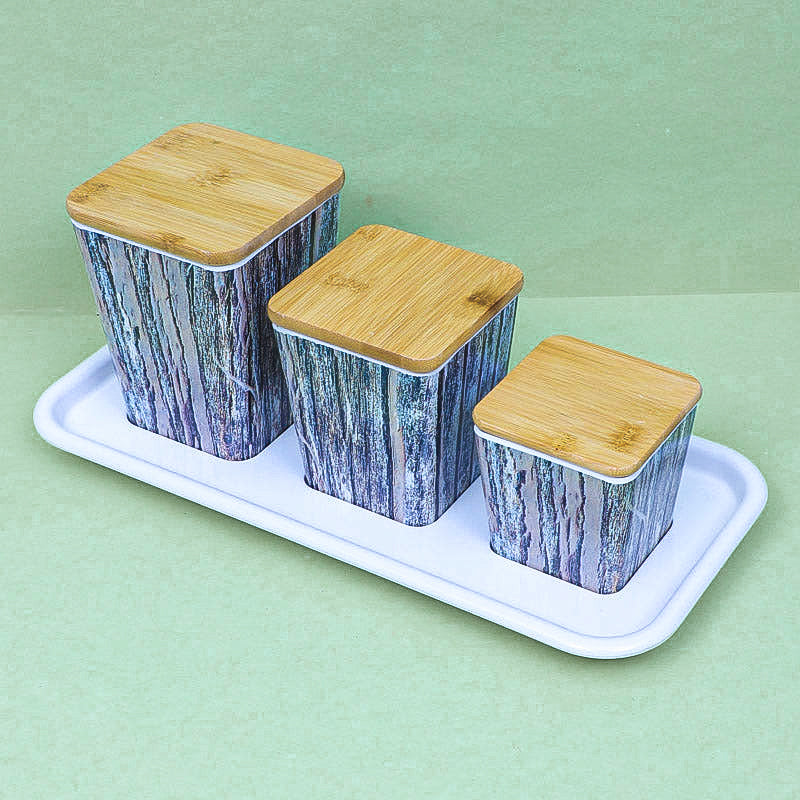 Navina Condiment Container With Tray (450 mL/750 mL/1140 mL) - Four Piece Set