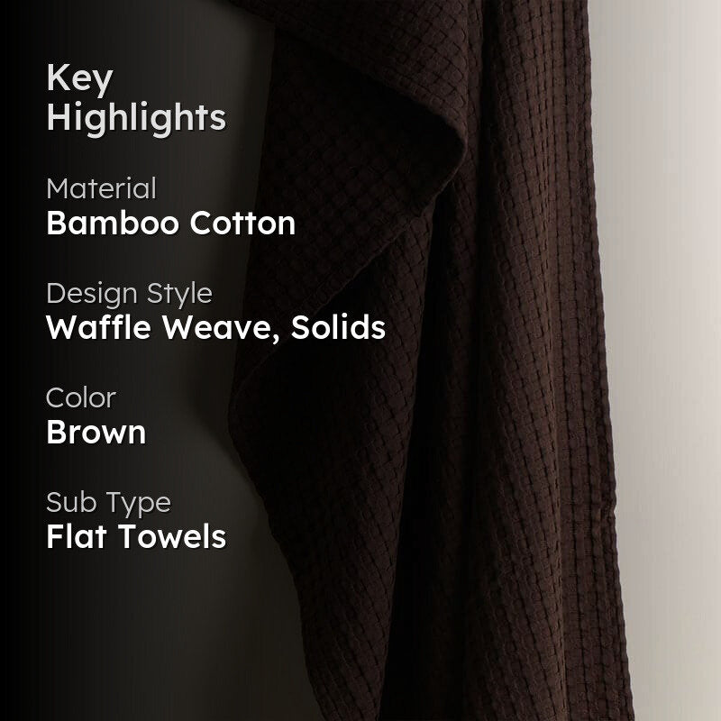 Beehive Bamboo Bath Towel - Dark Brown media 2
