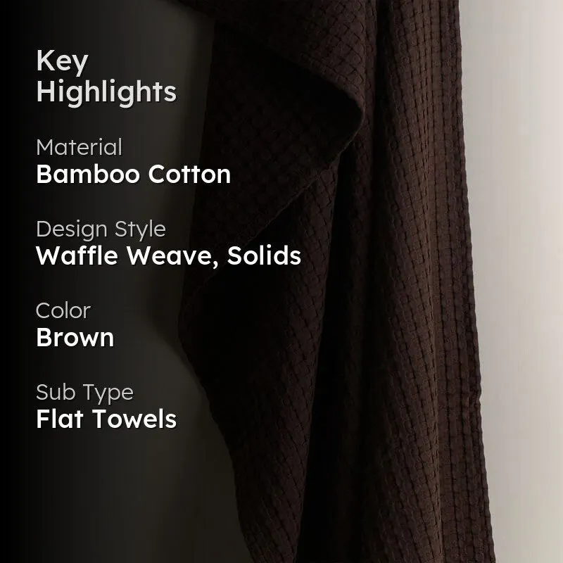 Beehive Bamboo Bath Towel - Dark Brown media 2