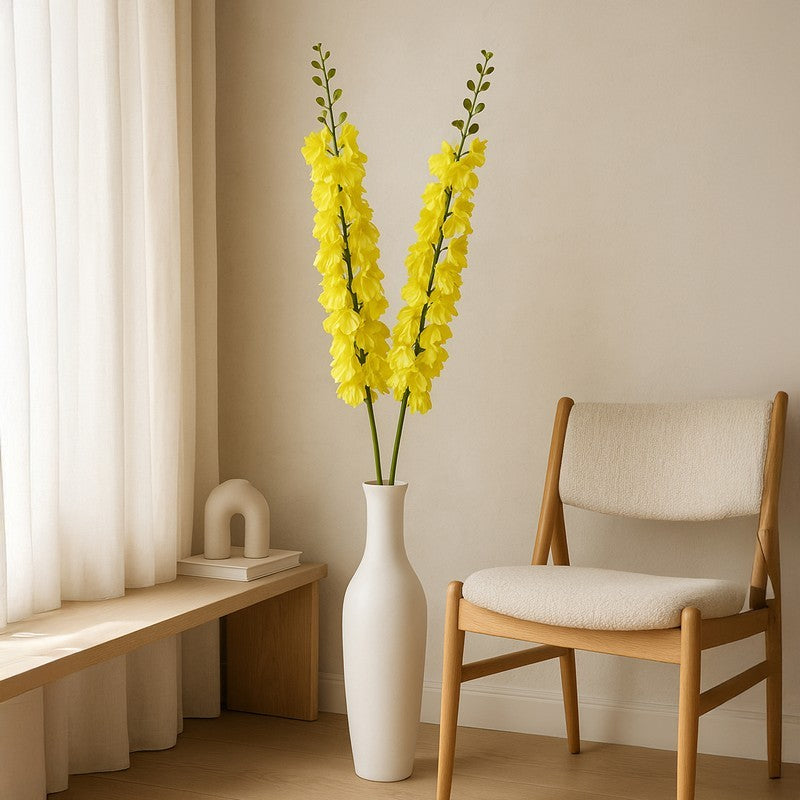 Petal Glow (Yellow) Chic Artificial Flower - Set Of Two