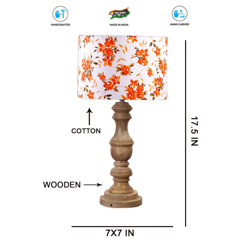 Fleur Wooden Table Lamp - Multicolor media 7