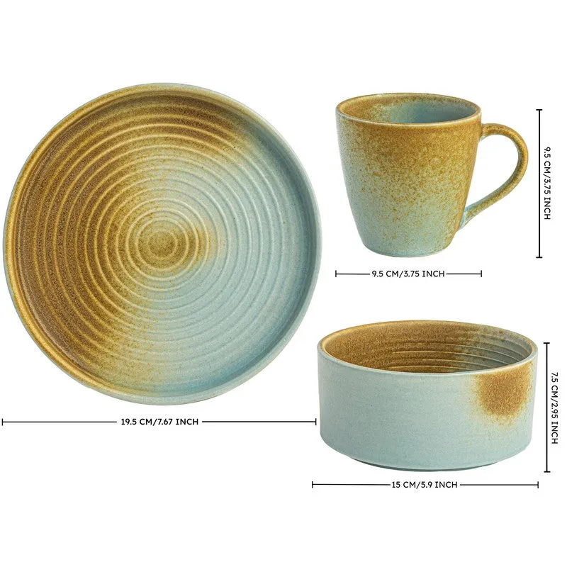 Aqua Sunrise Ceramic Tea Set (Copper) - Three Piece Set media 10