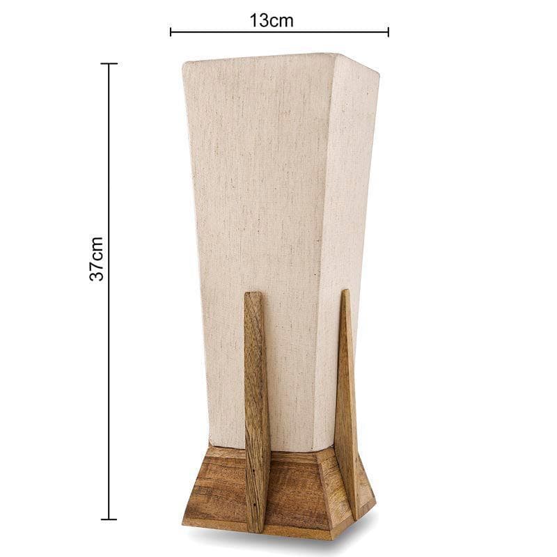 Retro Radiance Fabric Table Lamp - Brown,Beige media 5