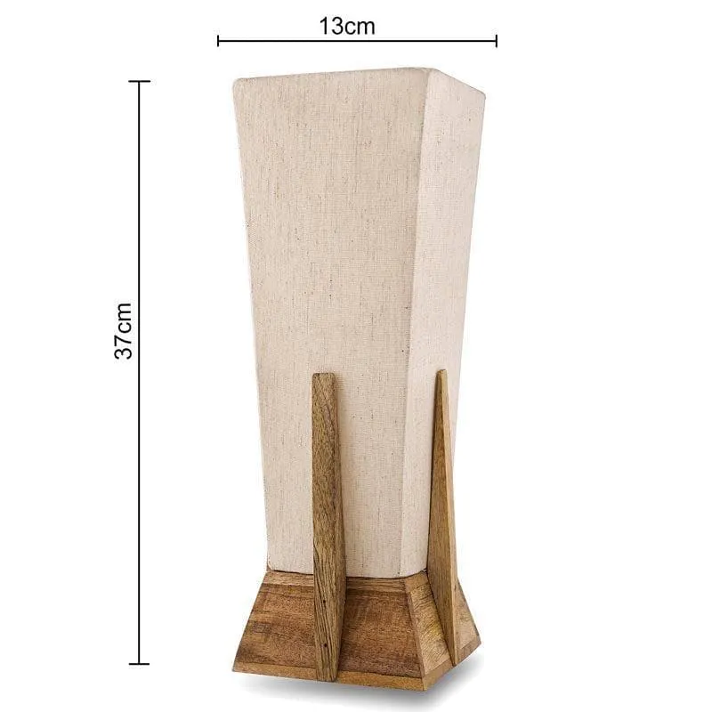 Retro Radiance Fabric Table Lamp - Brown,Beige media 5