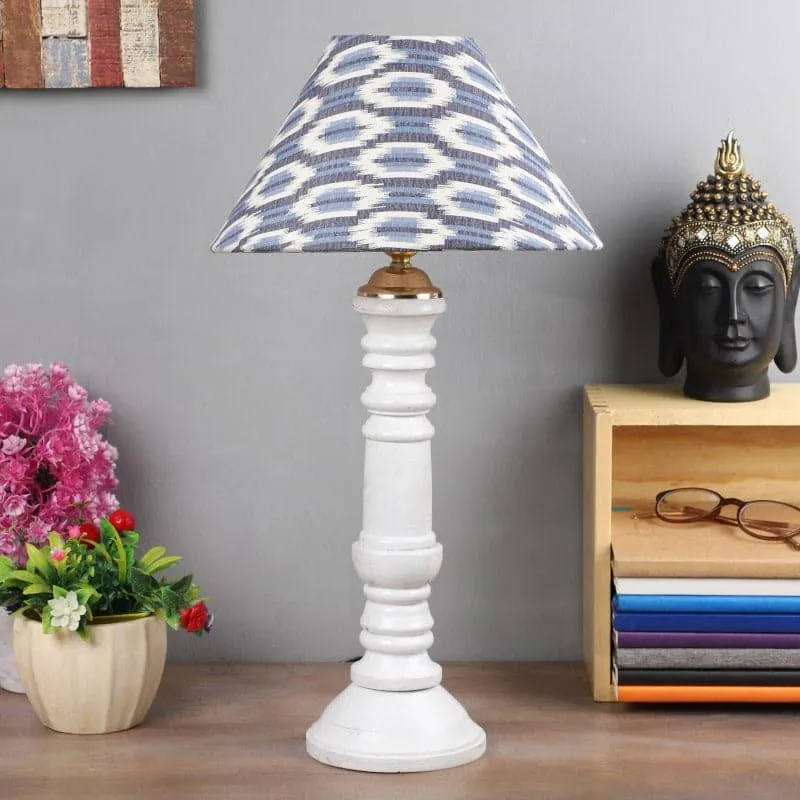 Lois Araceli Fabric Table Lamp - Blue,White media 3