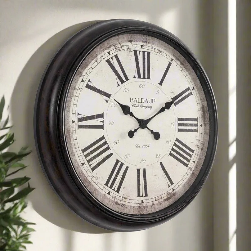 V Round Wall Clock - Black & White media 4