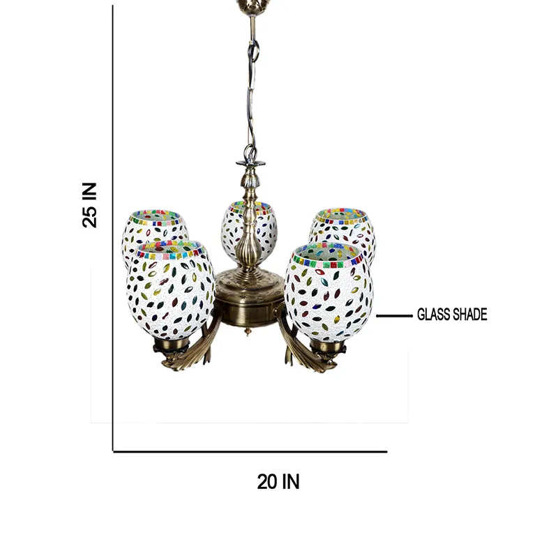 Nira Vistara Mosaic Golden Antique Ceiling Lamp media 4
