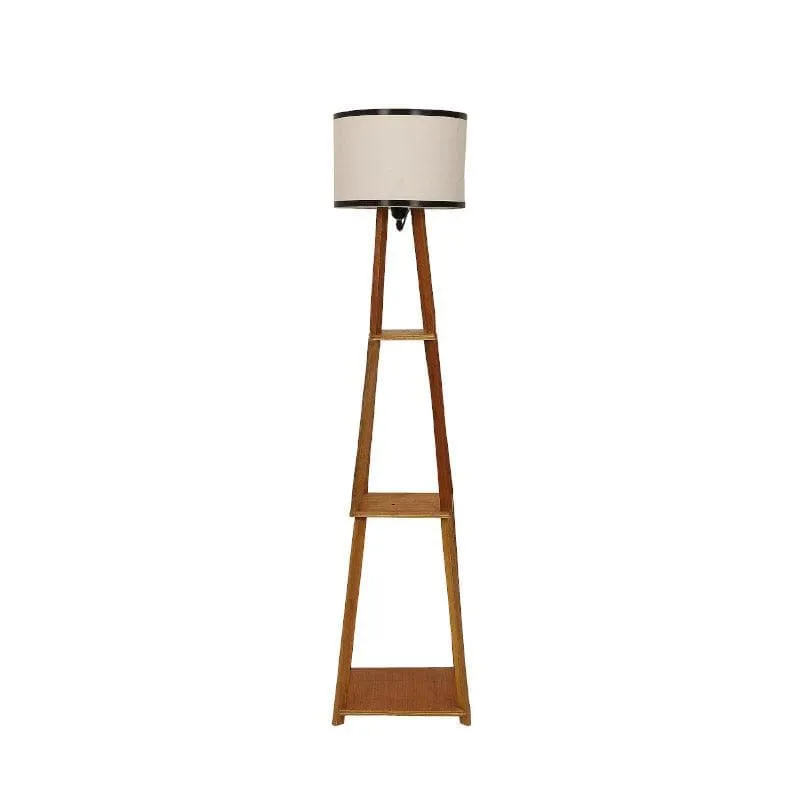 Blace Netima Floor Lamp With Shelf - White media 4