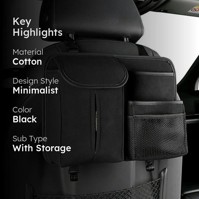 Seat Neat Oxford Fabric Car Seat Organizer - Black media 2