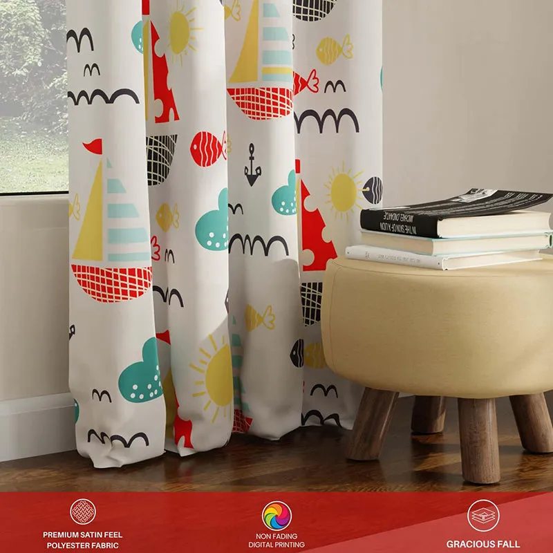 Urban Space Beach Day Blackout Curtain - Multicolor media 1