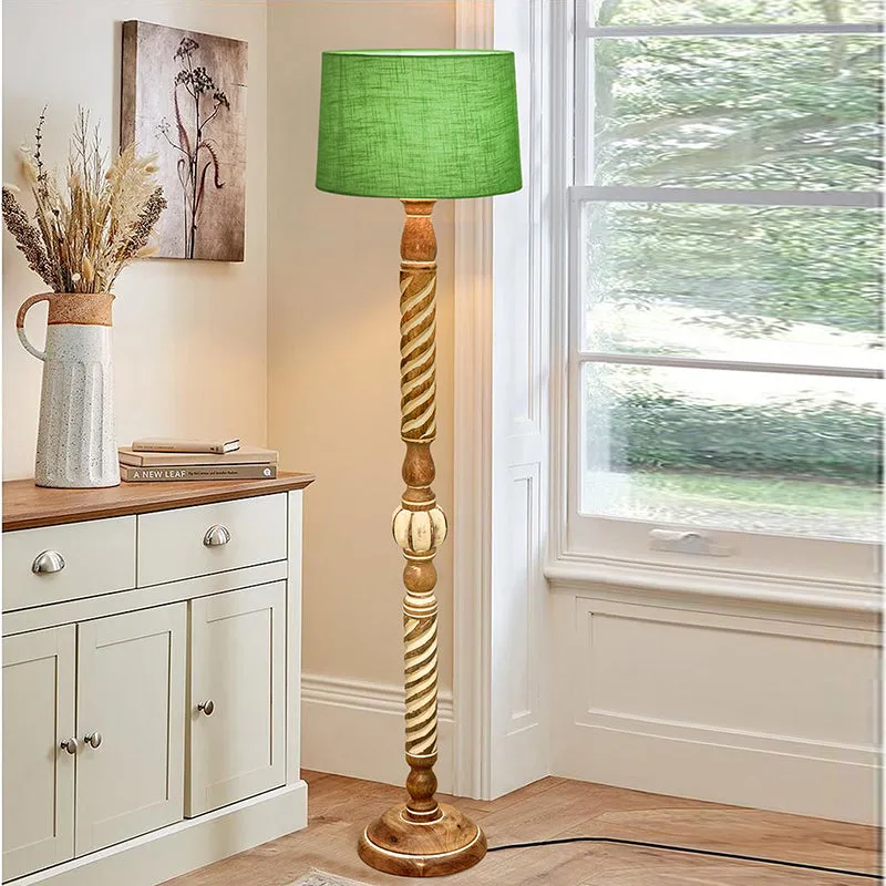 Elfin Carve Floor Lamp - Green media 2