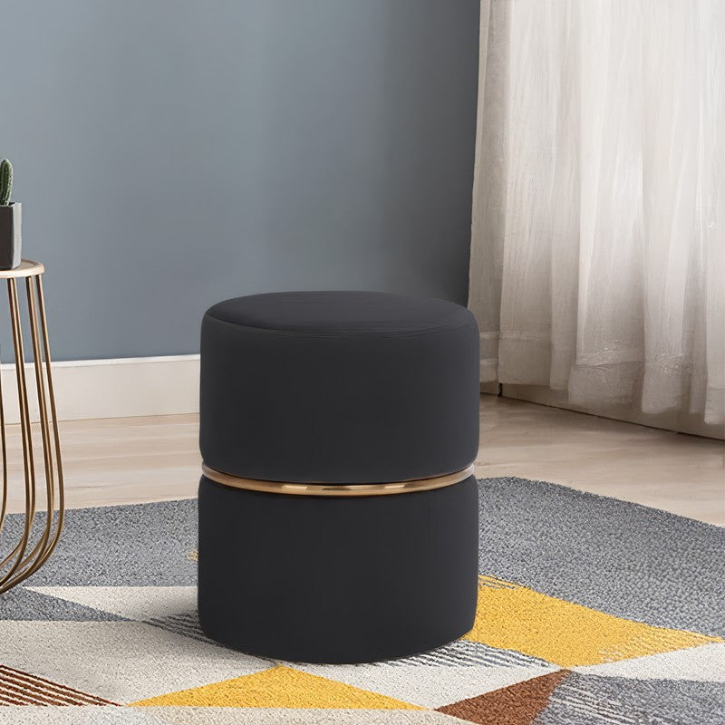 Zyvra Softin Ottoman - Black