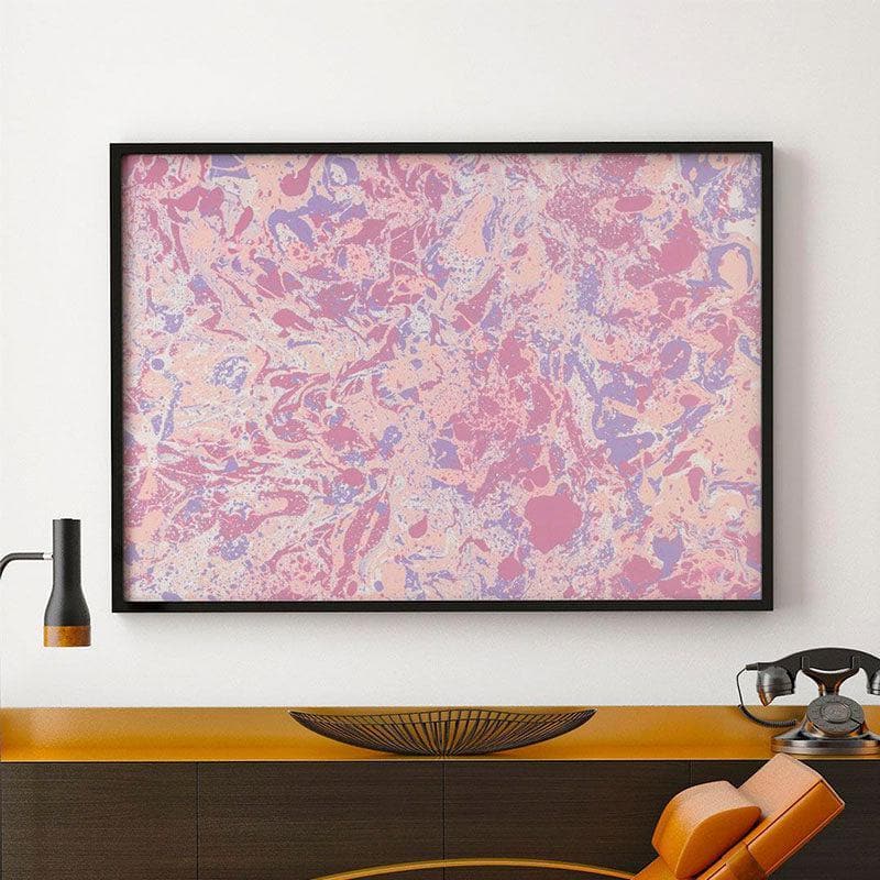 Brandy Rose Abstract Canvas Wall Painting - Black Frame