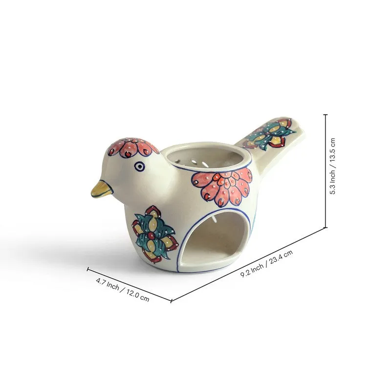 Chirpy Birdy Handpainted Tealight Holder media 8