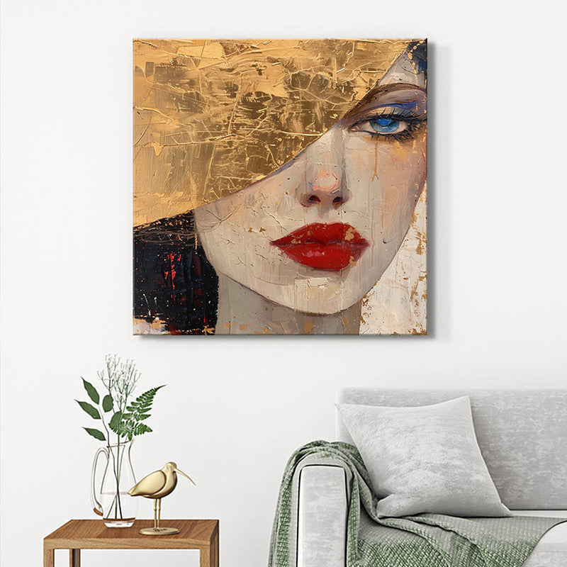 Woman Face Wall Painting