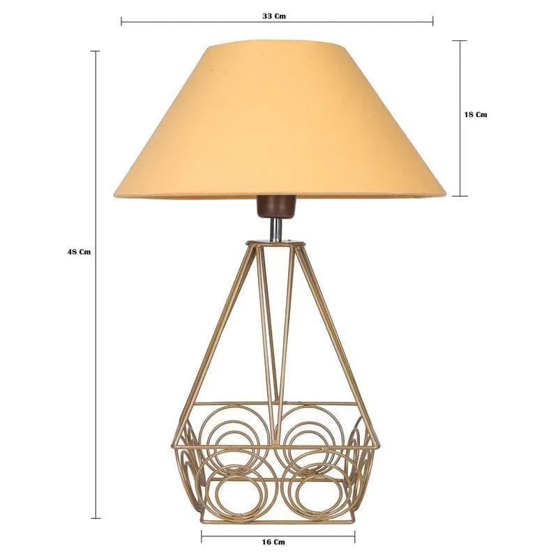 Lumina Glow Fabric Table Lamp - Yellow,Gold media 5
