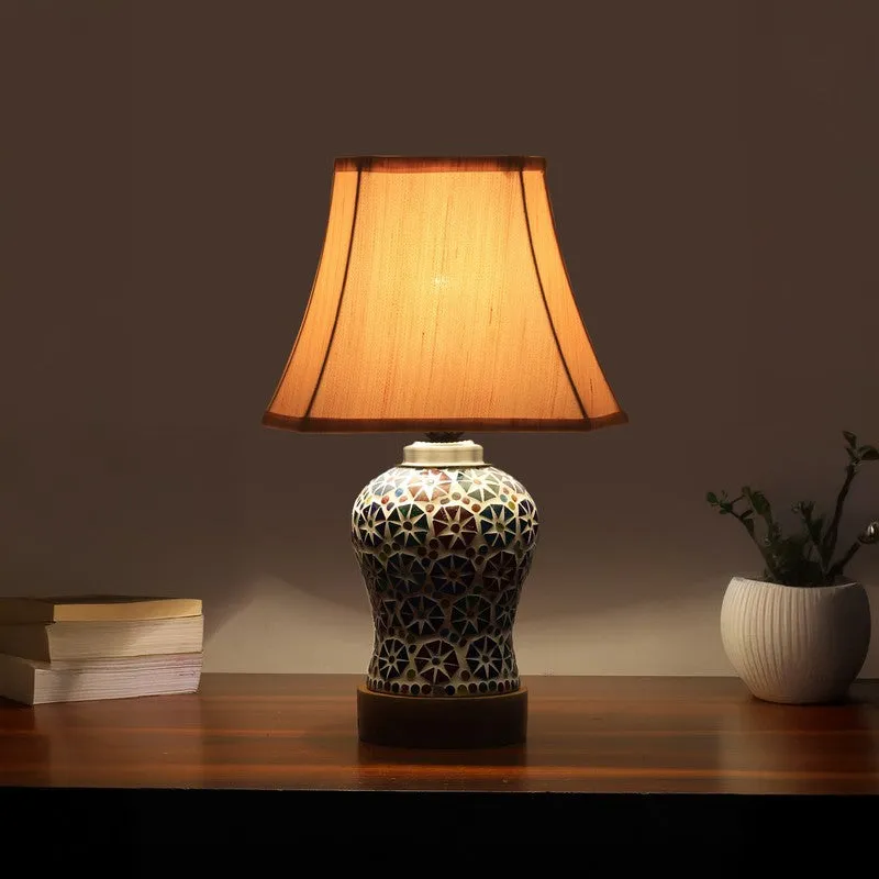 Astrona Square Wooden Table Lamp - Multicolor media 1