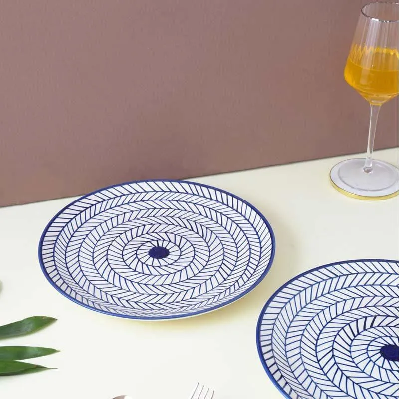 Tirion Ceramic Dinner Plate (Blue) - Set Of Two media 3