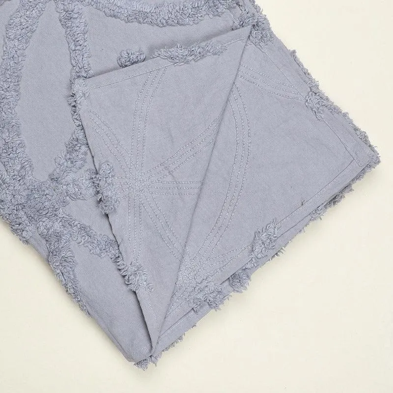 Marigo Cotton Throw - Light Grey media 5