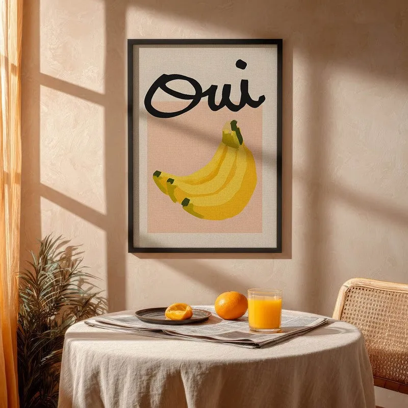 Yellow Pulp Archival Canvas Wall Art - Black media 4