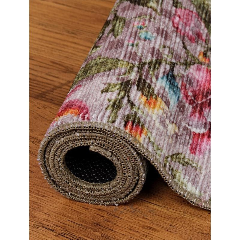 Sumaya Floral Polyester Carpet - Pink media 6