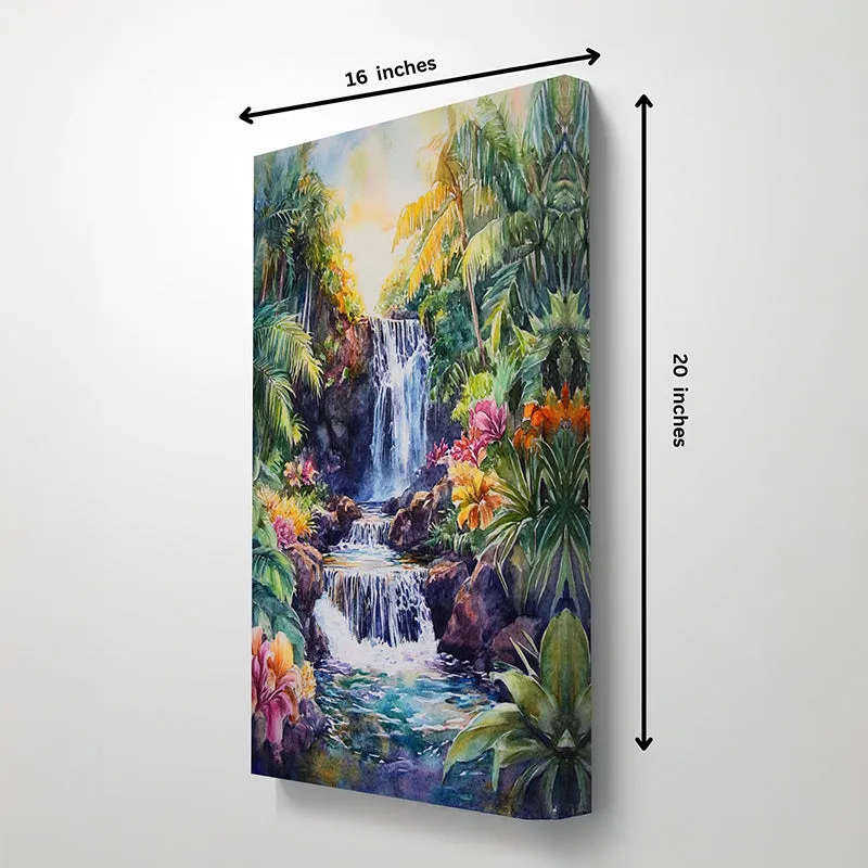 Vibrant Cascade Wall Painting media 5
